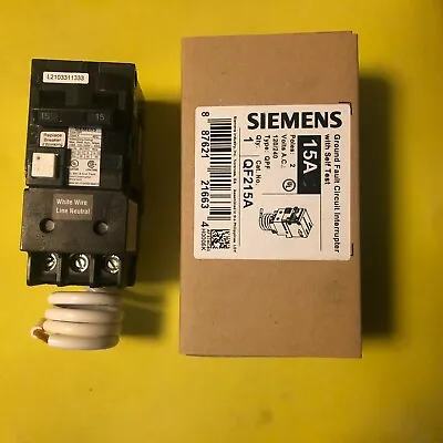 Buy Siemens QF215A QF215 Ground Fault Circuit Interrupter 20 Amp 2 Pole 120v Breaker • 190$