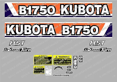 Buy Kubota B1750 Hst Compact Tractor Decal Sticker • 54.15$