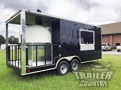 Buy New 2024 8.5x20 Enclosed Wood Fired Brick Pizza Oven Concession Kitchen Trailer • 11,100$
