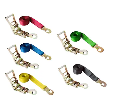 Buy USA 2  X 8' Off-Road Ratchet Tie Down Strap Snap Hook Car Auto Hauler Tow Truck • 25.98$