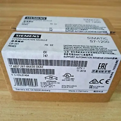 Buy New Siemens S7-1200 Battery Board 1297 6ES7297-0AX30-0XA0 6ES7 297-0AX30-0XA0 • 71.60$