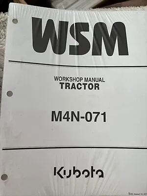 Buy Kubota M4N-071 Tractor Workshop Manual Over 500 Pages Of Information • 65$