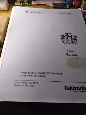 Buy Tektronix 070-8137-01 2712 Spectrum Analyzer User's Manual • 22$