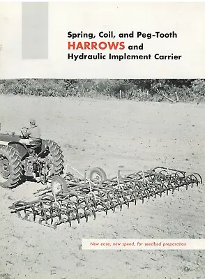 Buy IH McCormick Spring Coil Peg Tooth Harrows Brochure Hydraulic Implement Carrier • 18.50$