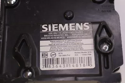 Buy Siemens Single Pole Circuit Breaker Black  Q115  • 2.74$