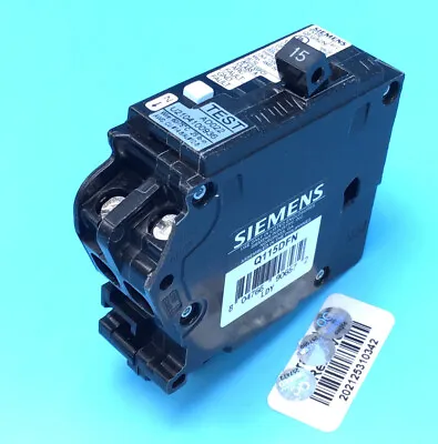 Buy Circuit Breaker Siemens Q115DFN 15A Dual AFCI/GFCI Plug On Neutral • 34.99$