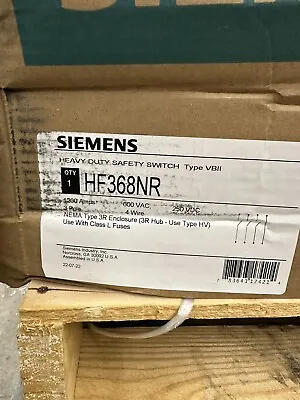 Buy In Stock New Siemens Hf368nr 3ph 600v 1200a Nema 3 Fused Disconnect • 19,000$