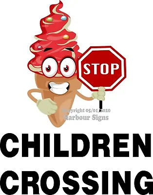 Buy Children Crossing DECAL (CHOOSE YOUR SIZE) Ice Cream Truck Concession Sticker • 12.99$