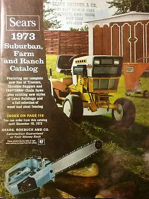 Buy Sears 1973 Suburban Farm Catalog Color Lawn Garden Tractor Tools Tiller Chainsaw • 96.04$