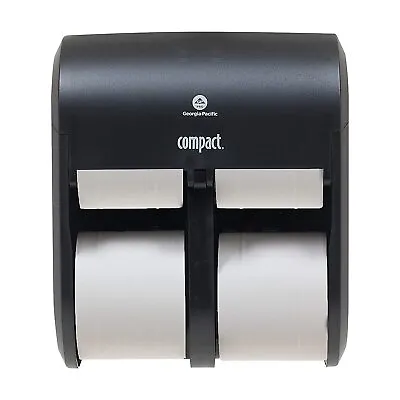 Buy Georgia-Pacific 4-Roll Quad Coreless High-Capacity Toilet Paper Dispenser Black  • 28.04$