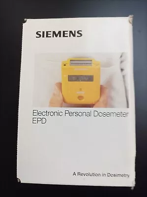 Buy UNLOCKED Siemens (Thermo) EPD1-D Dosimeter Radiation Detector High Range AntiEMP • 69.99$