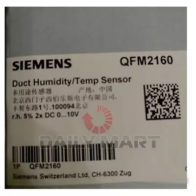 Buy New In Box SIEMENS QFM2160 Duct Sensor For Humidity • 255.95$