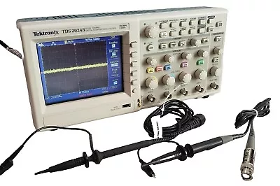 Buy Tektronix TDS2024B 4 Channel Oscilloscope 200MHz 2GS/s W/2 Probes P2200/P3010 • 439$