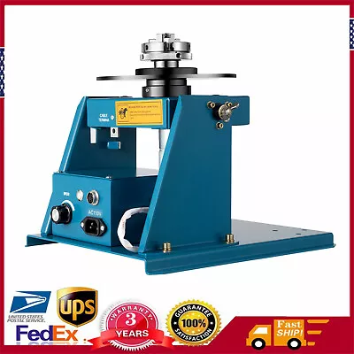 Buy 2.5  Rotary Welding Positioner Turntable Table 3 Jaw Lathe Chuck 2-10RPM Tables • 247$