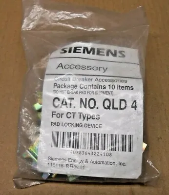 Buy 10 Nib Siemens Qld-4 Qld4 Pad Locking Device For Ct Types  • 18.50$