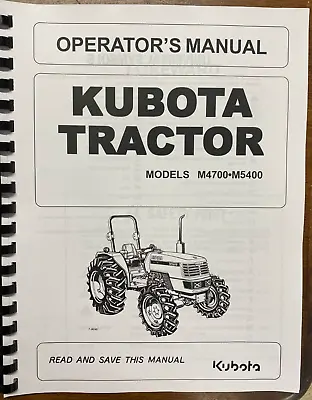 Buy Farm Tractor Operator Maintenance Instruction Manual Kubota M4700 M5400 • 21.97$