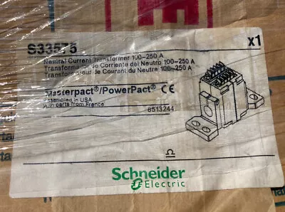 Buy Schneider Electric S33575 Neutral Current Transformer NEW In Box • 449$