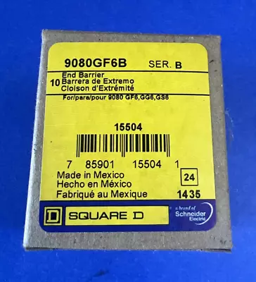 Buy 2 Boxes Of 10 Schneider Electric Square D 9080GF6B Terminal Block End Barrier • 15$