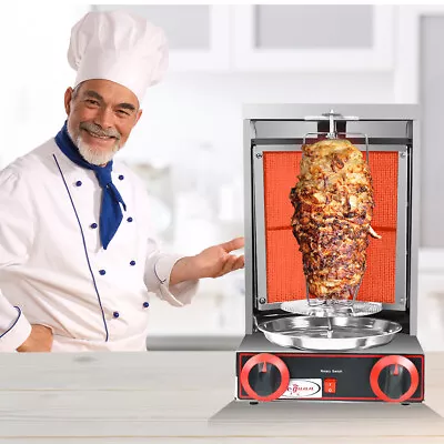 Buy Shawarma Doner Kebab Machine BBQ Grill LPG Gas Meat Rotating Rotisserie Oven New • 159.88$