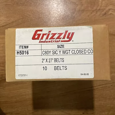 Buy NEW Grizzly 2  X 27  H5016 Box Of 10 - 60 Grit Sanding Belts • 20$