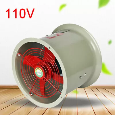 Buy 12 Inch Explosion Proof Ventilation Fan Pipe Spray Booth Paint Exhaust Axial Fan • 96.76$