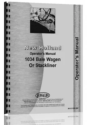 Buy New Holland 1034 Bale Wagon Operators Manual NH-O-1034 BW • 25.99$