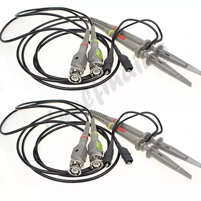 Buy 4 X 100MHz X10 Test Scope Probes BNC Clip Cable For Tektronix HP Oscilloscope US • 26.60$