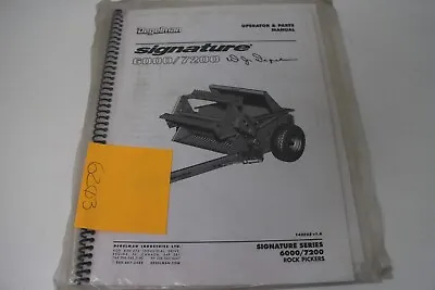 Buy Degelman 6000 / 7200 Series Rock Picker Operator & Parts Manual • 49.95$