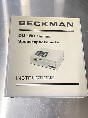 Buy Beckman DU-50 Series Spectrophotometer - User Guide / Manual / Instruction Book • 39.99$