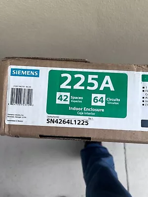 Buy SN4264L1225 Siemens Main Lug Plug-On Neutral Load Center 225 Amp 42-Space 64-ckt • 149.95$