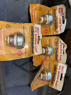 Buy Vintage15,20,30 A 125VAC Mini-Breaker. Circuit Protectors. MADE IN USA Lot Of. 4 • 35$