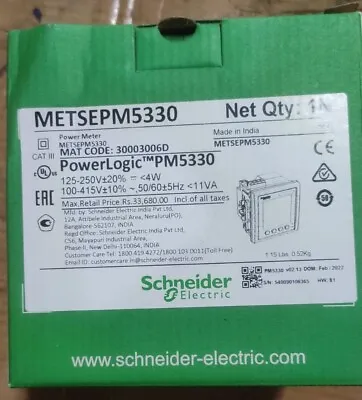 Buy 1PC SCHNEIDER METSEPM5330 Schneider Electric PM5330 Meter - Brand New • 528$