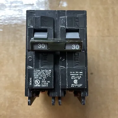 Buy SIEMENS B230HH CIRCUIT BREAKER 30A 2 Pole New Pull Out • 75$