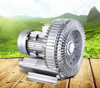 Buy 1100W High Pressure Vortex Fan Vacuum Pump Industrial Dry Air Blower 3Phase 380V • 539.32$