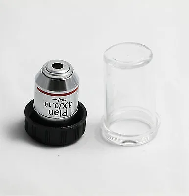 Buy 4X Infinity Plan Achromatic Microscope Objective For Olympus Zeiss Leica DM • 39$