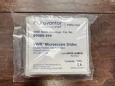 Buy 72 Pack - VWR Microscope Slides Double Frosted 89085-399 - Avantor • 13.99$