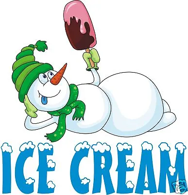 Buy Ice Cream Decal 8  Concession Restaurant Food Truck Sticker Vinyl Menu Sign • 12.99$