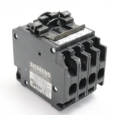 Buy Siemens Q23040CT2 2 Pole 30 Amp 2 Pole 40 Amp 2 Pole 120/240VAC Quad Breaker • 49.95$