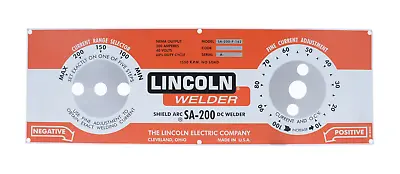 Buy Lincoln Welder SA-200 5 Position REDFACE NAMEPLATE M8803 • 81.86$