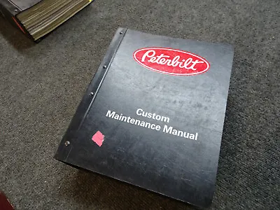 Buy Genuine OEM Peterbilt Chassis 336391 Custom Maintenance Shop Repair Manual . • 349.99$