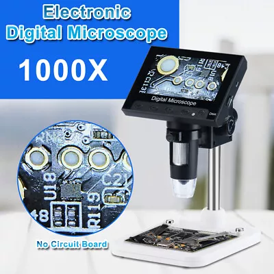 Buy 1000X 4.3  LCD Monitor Electronic Digital Video Microscope LED HD Magnifier🥇 • 49.71$