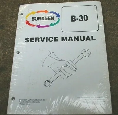 Buy BURKEEN B30 Vibratory Plow Trencher Service Manual Repair Shop Maintenance Book • 64.95$
