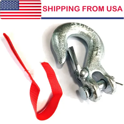 Buy 1/4“ SLIP HOOK CLEVIS RIGGING TOW WINCH TRAILER G70 CRANE WRECKER LIFT US Stock • 9.95$