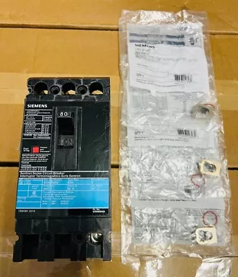 Buy NOS - Siemens ED43B080 Circuit Breaker 80 Amp / 3 Pole / 480V  W/ LN1E100 Lugs • 349$