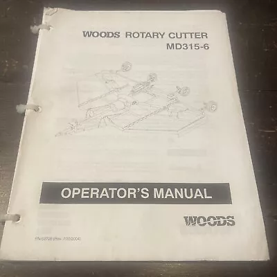 Buy Woods Model MD315-6 Bat Wing Rotary Cutter Operator's Manual • 34.99$