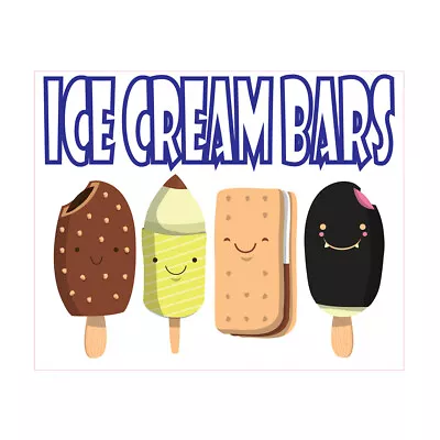 Buy Food Truck Decals Ice Cream Bars Retail Concession Concession Sign Blue • 72.99$