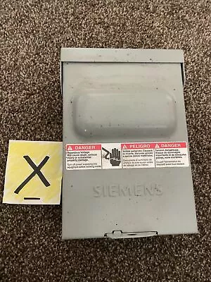 Buy Siemens WN2060U Enclosed Pull Out Switch Non-Fused 60A Outdoor Disconnect • 33.14$