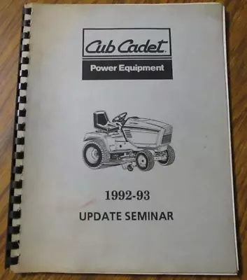 Buy *Cub Cadet Lawn Garden Tractor 1992-1993 Service Update Seminar Handbook IH • 18.74$