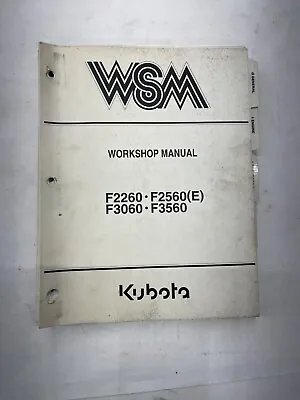 Buy Work Shop Manual For Kubota Lawn Tractor Models F2260 F2560(E) F3060 F3560 • 40$