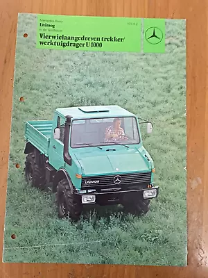 Buy Brochure Unimog U1000 Language: NL Tractor Tractor Brochure 20 • 10.66$